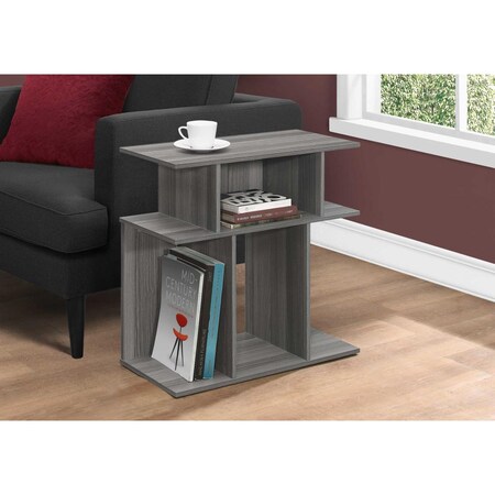 Gfancy Fixtures 23.75 in. Grey Particle Board & Laminate Accent Table GF3703442